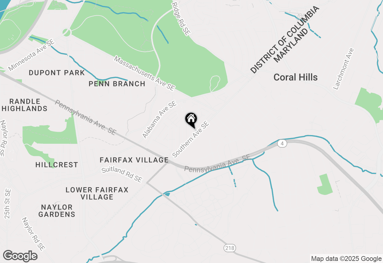 Map of 1560 41st Street Se, Washington, DC 20020