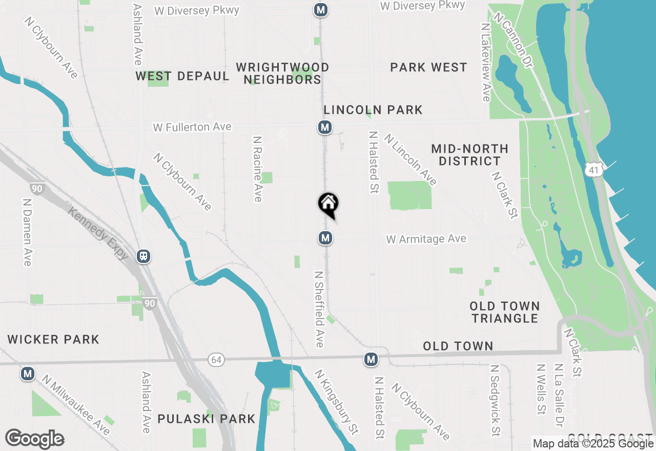 Map of 2032 N Bissell Street #2, Chicago, IL 60614