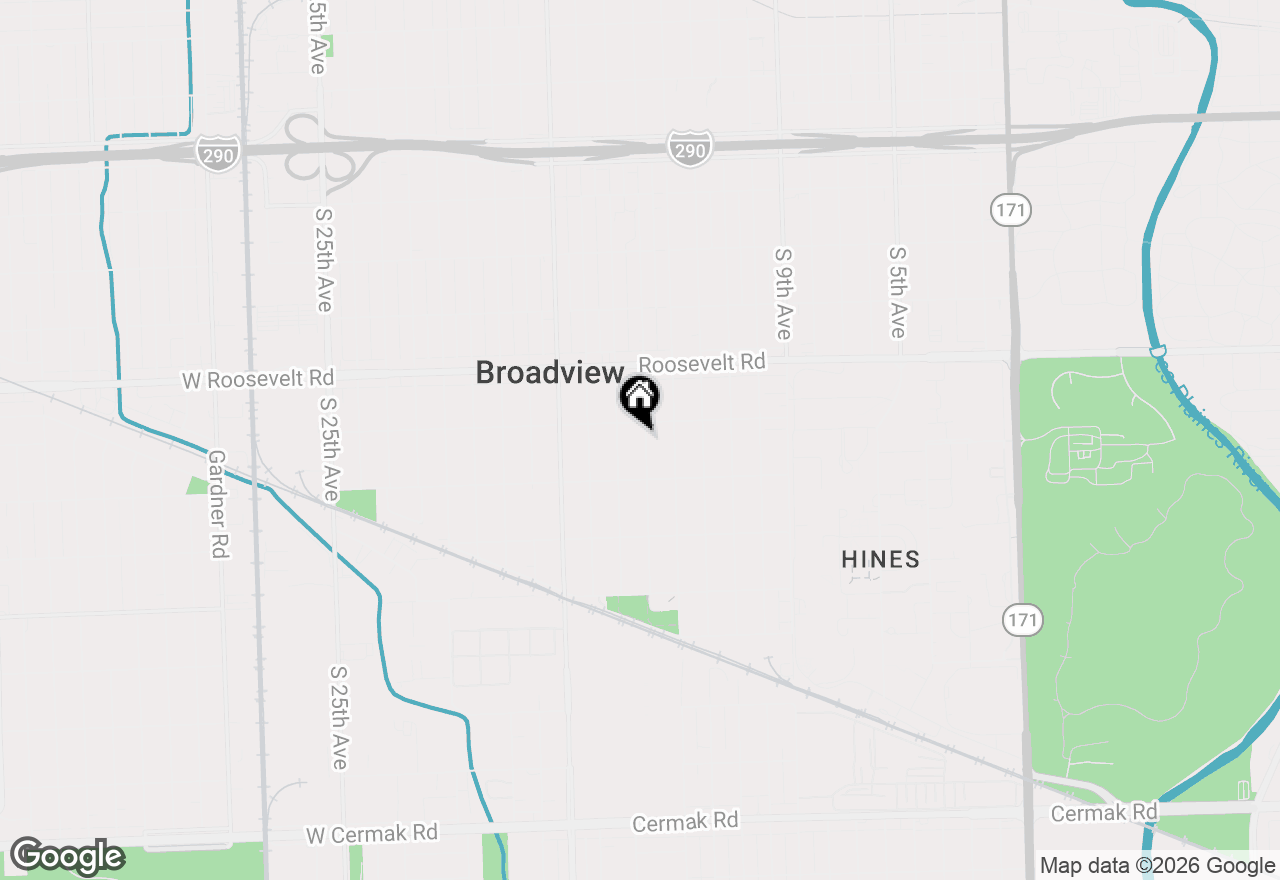 Map of 2312 S 14th Avenue, Broadview, IL 60155