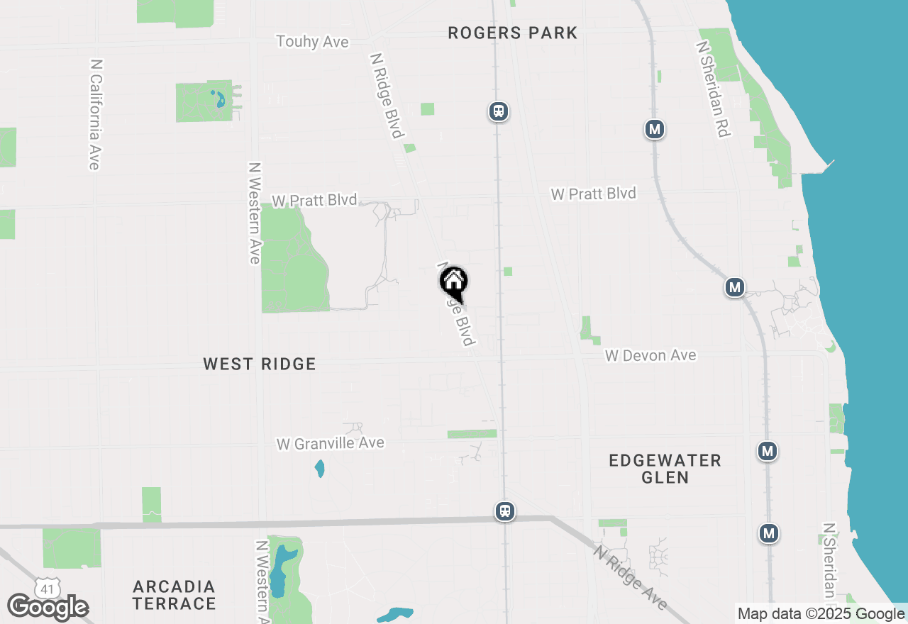 Map of 6500 N Ridge Boulevard #4E, Chicago, IL 60626