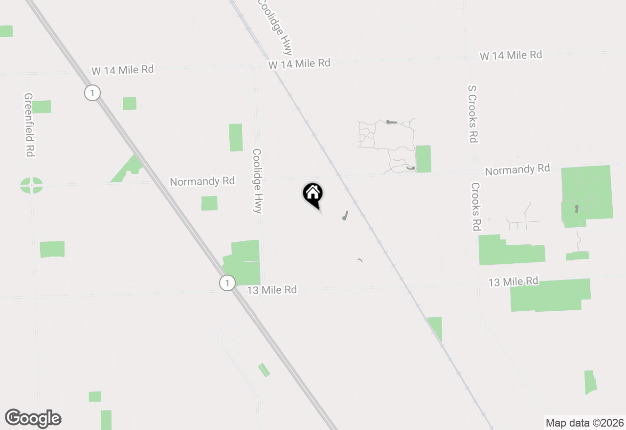 Map of 3818 Edgeland Avenue, Royal Oak, MI 48073
