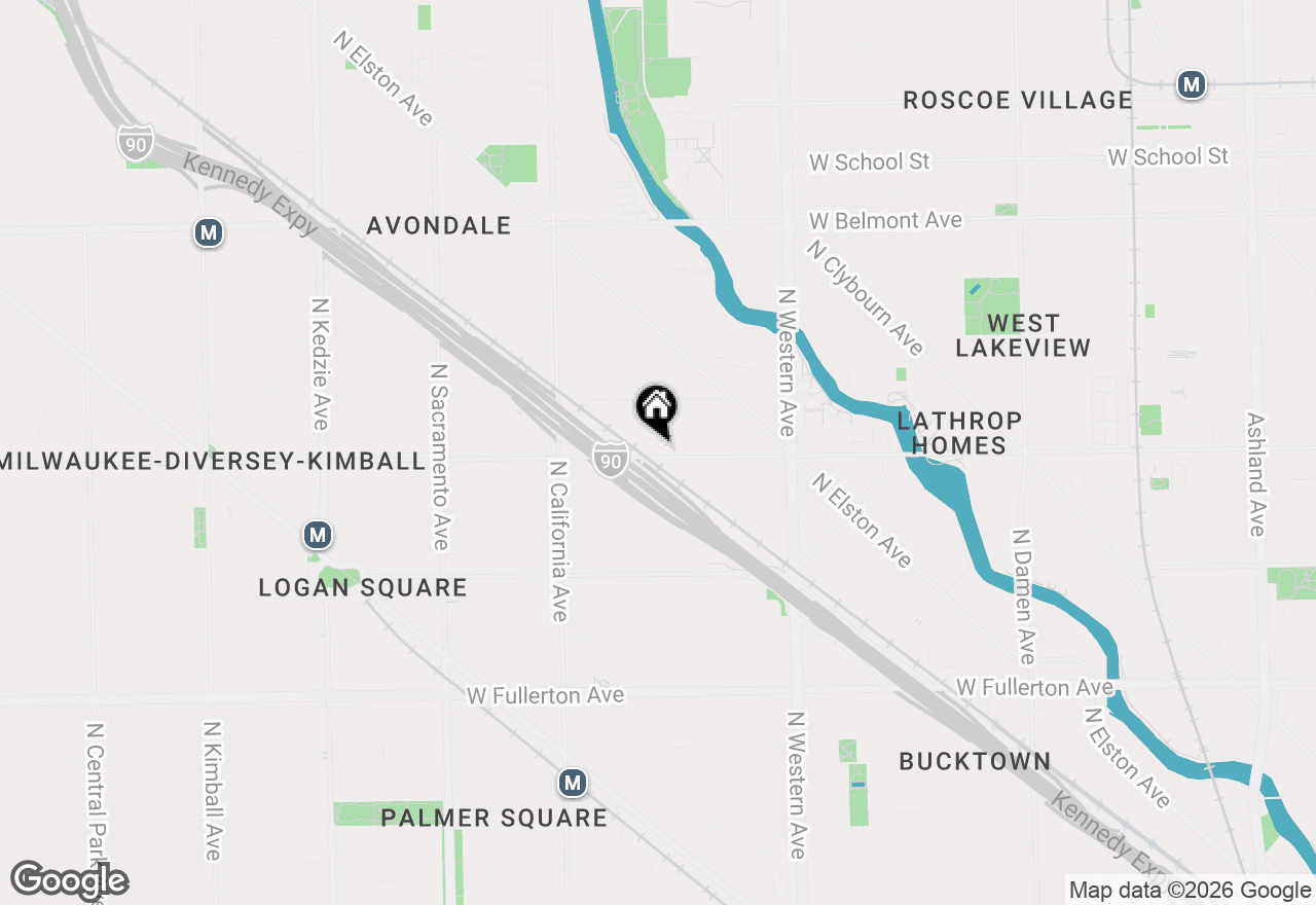Map of 2618 W Diversey Avenue #402, Chicago, IL 60647