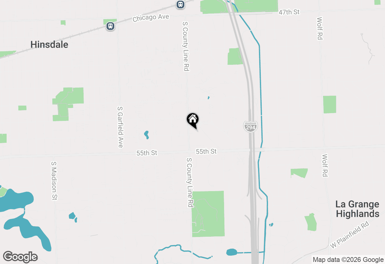 Map of 841 S County Line Road, Hinsdale, IL 60521