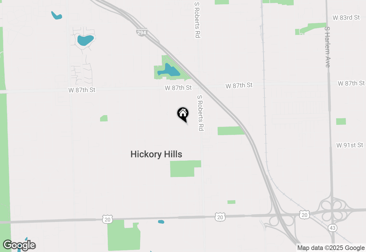 Map of 8106 W 89th Place, Hickory Hills, IL 60457