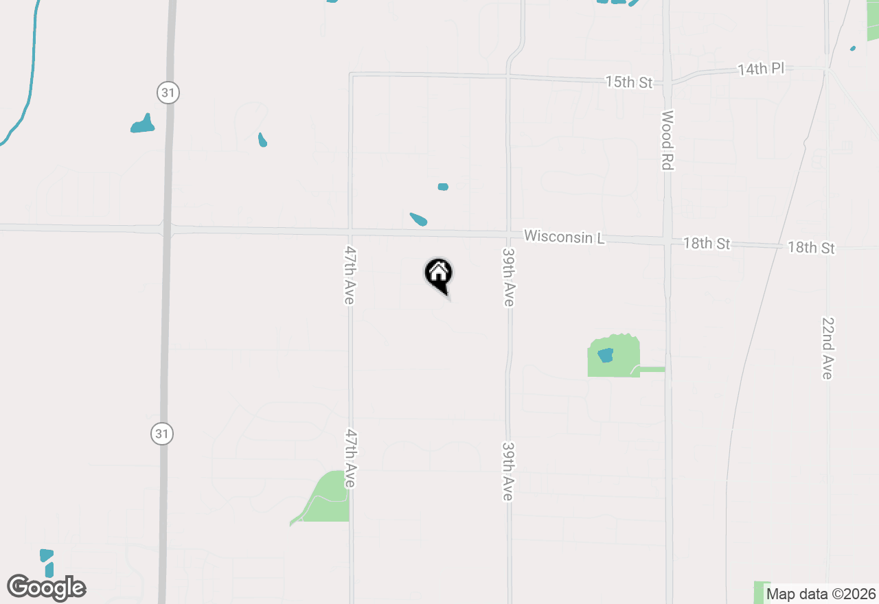 Map of 4300 20th Pl, Kenosha, WI 53144