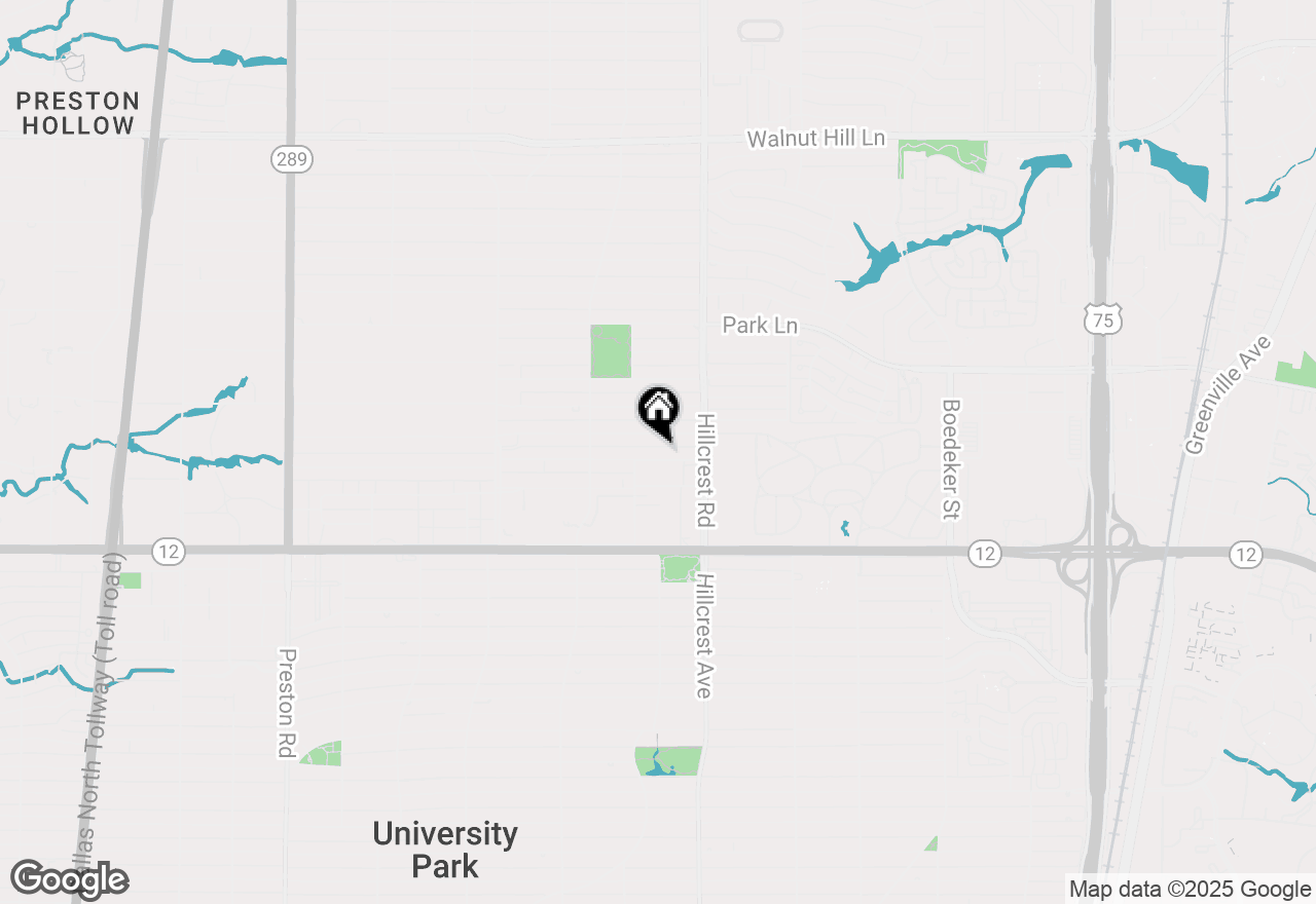 Map of 6725 Del Norte Lane, Dallas, TX 75225