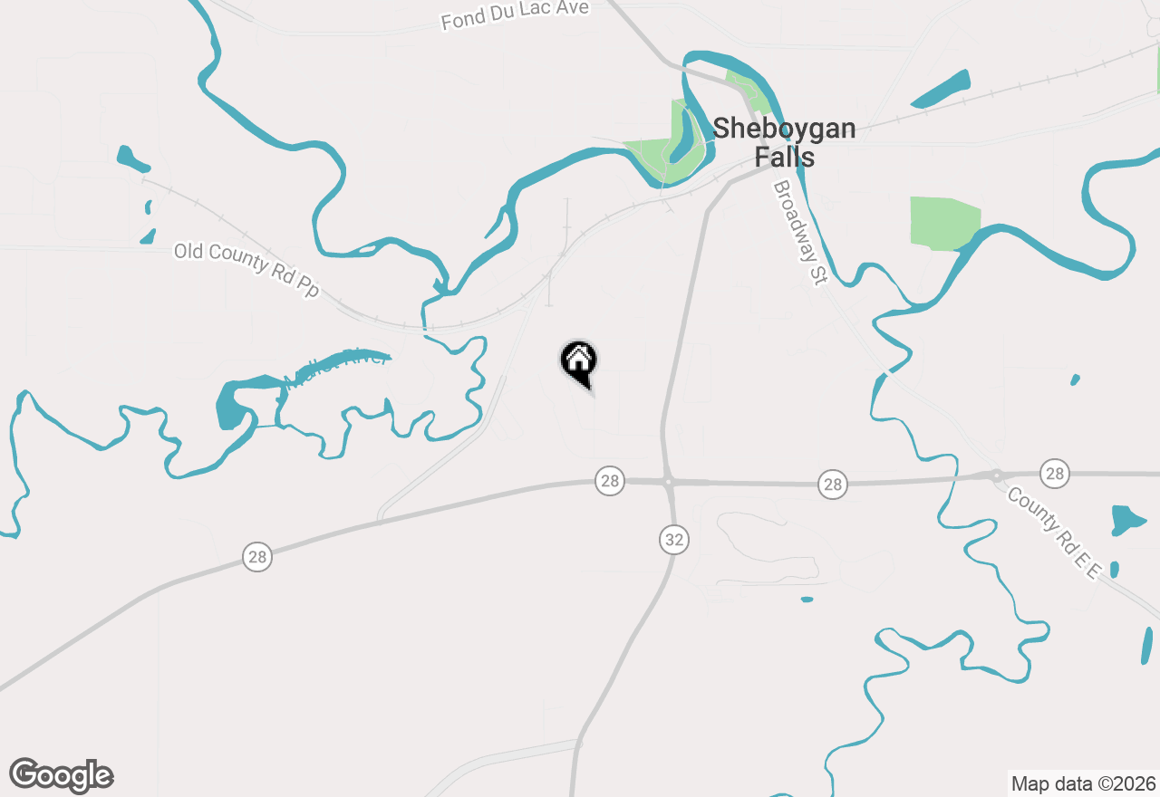 Map of 618 Pinehurst Ct, Sheboygan Falls, WI 53085