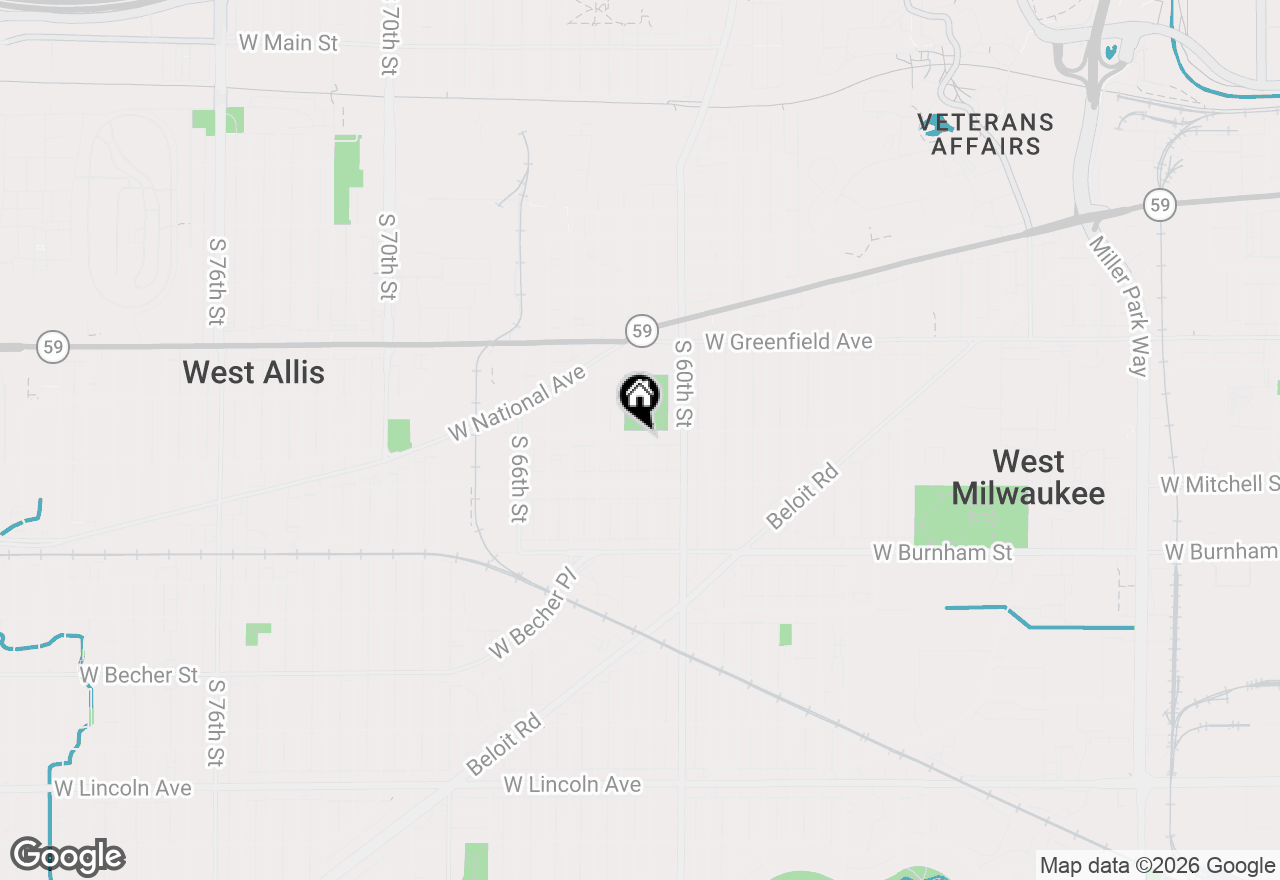 Map of 6115 W Lapham St, West Allis, WI 53214