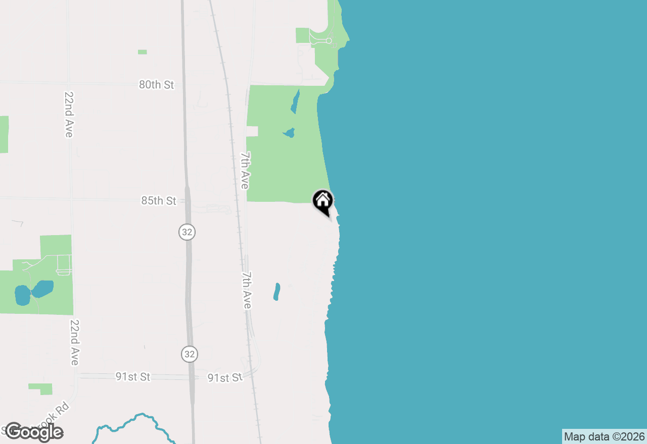 Map of 8610 Lakeshore Dr, Pleasant Prairie, WI 53158