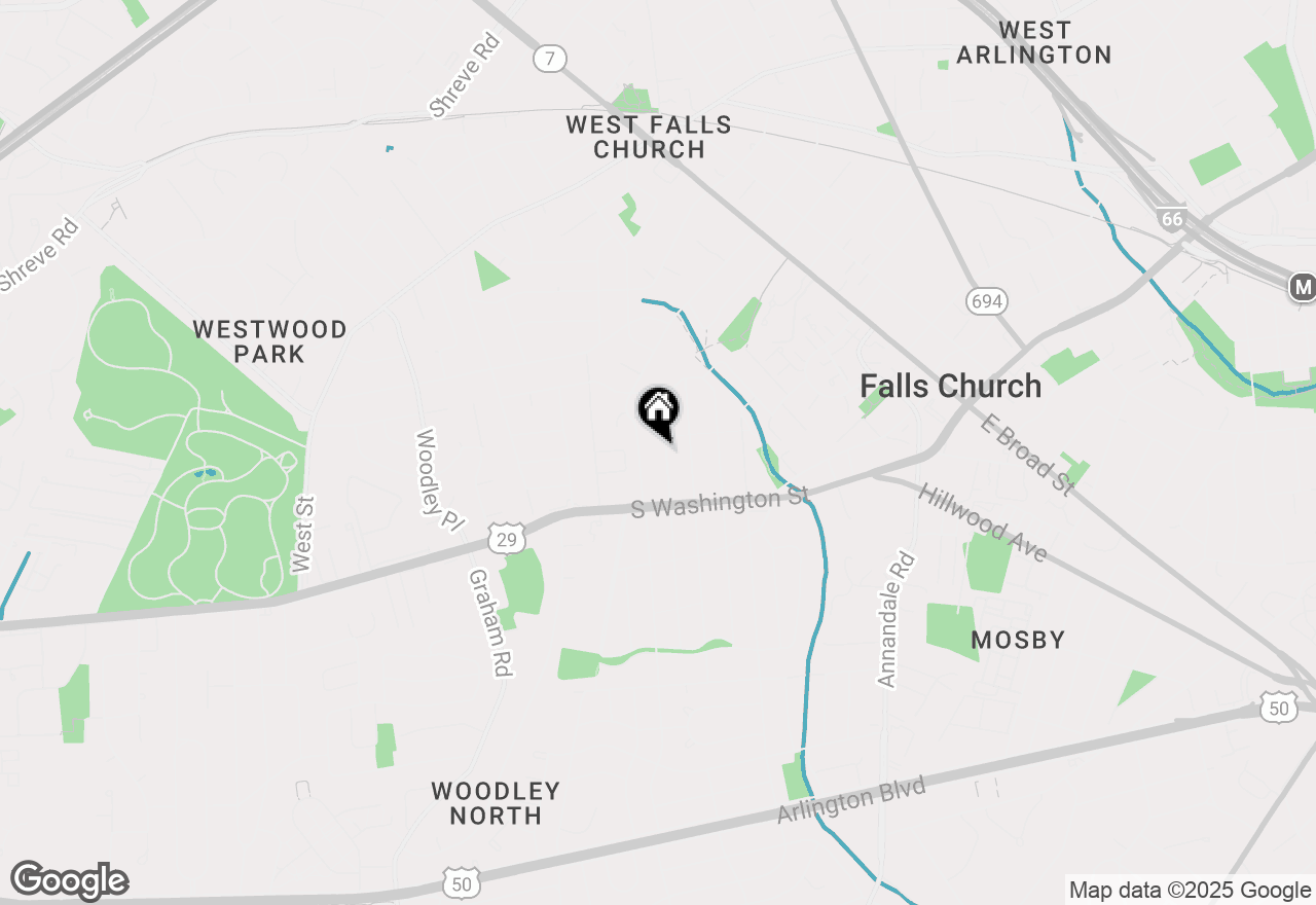 Map of 119 W George Mason Road, Falls Church, VA 22046
