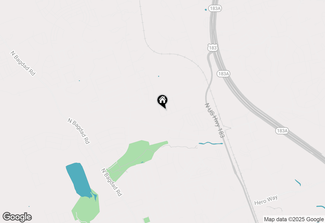 Map of 1601 Holly Lake Dr, Leander, TX 78641