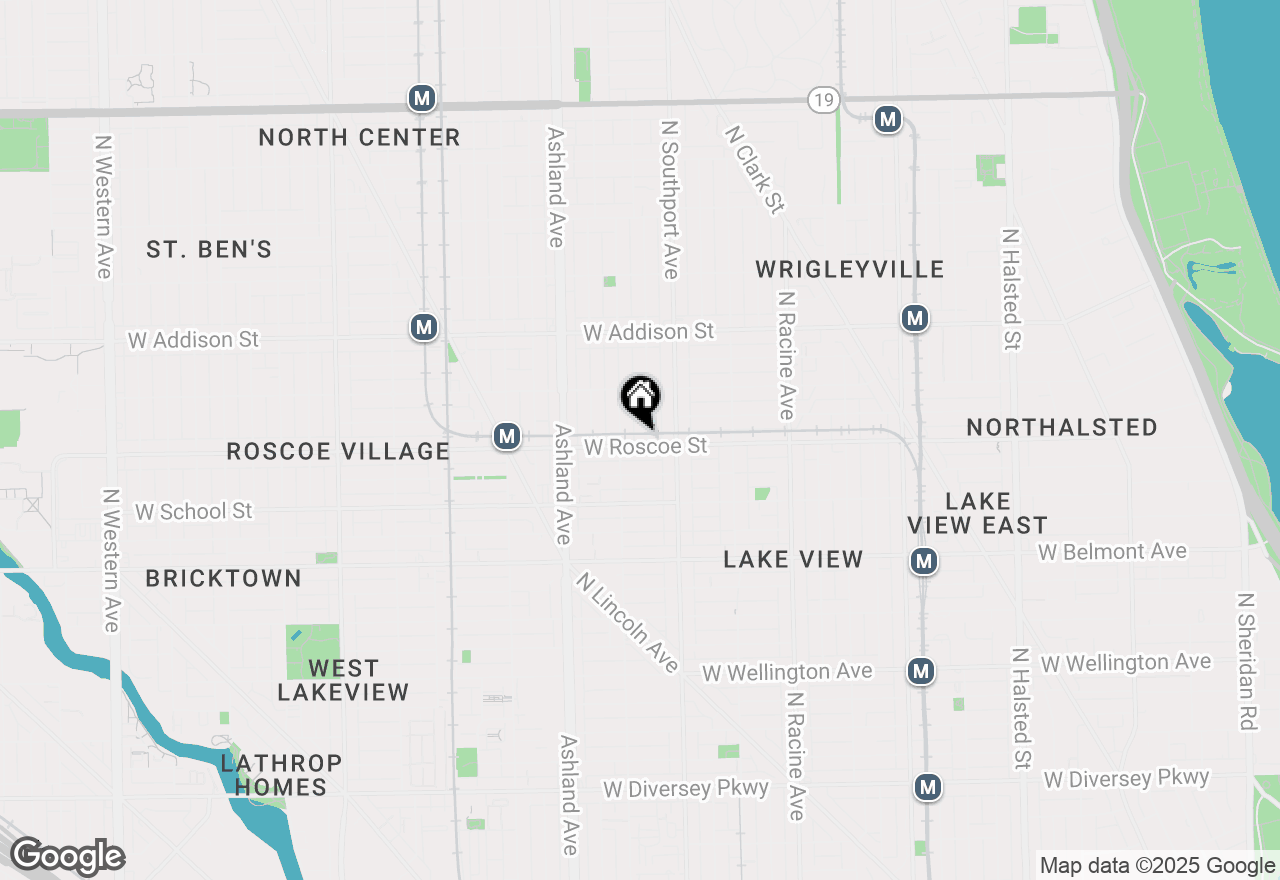 Map of 1436 W Roscoe Street #2, Chicago, IL 60657