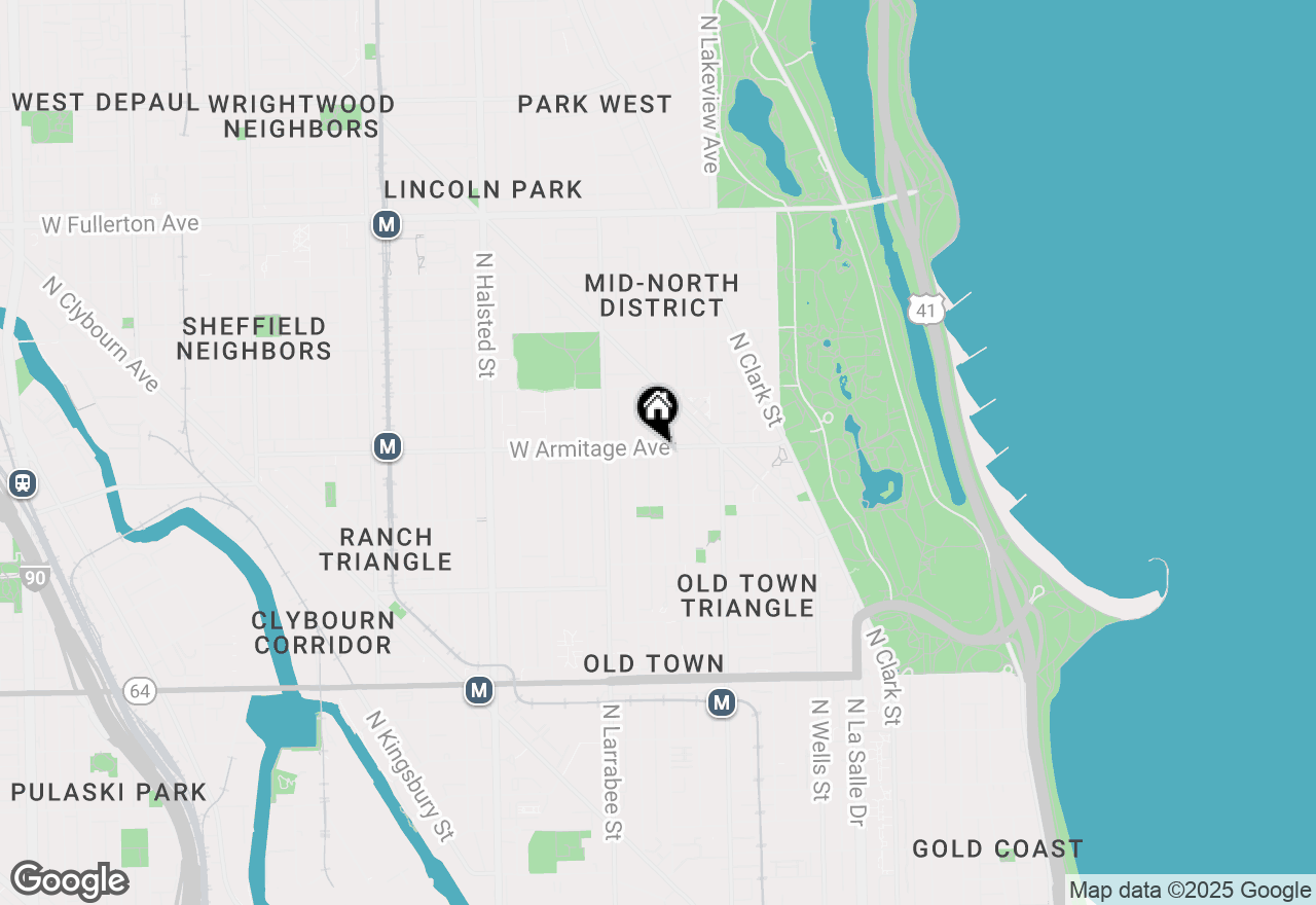 Map of 501 W Armitage Avenue #1A, Chicago, IL 60614