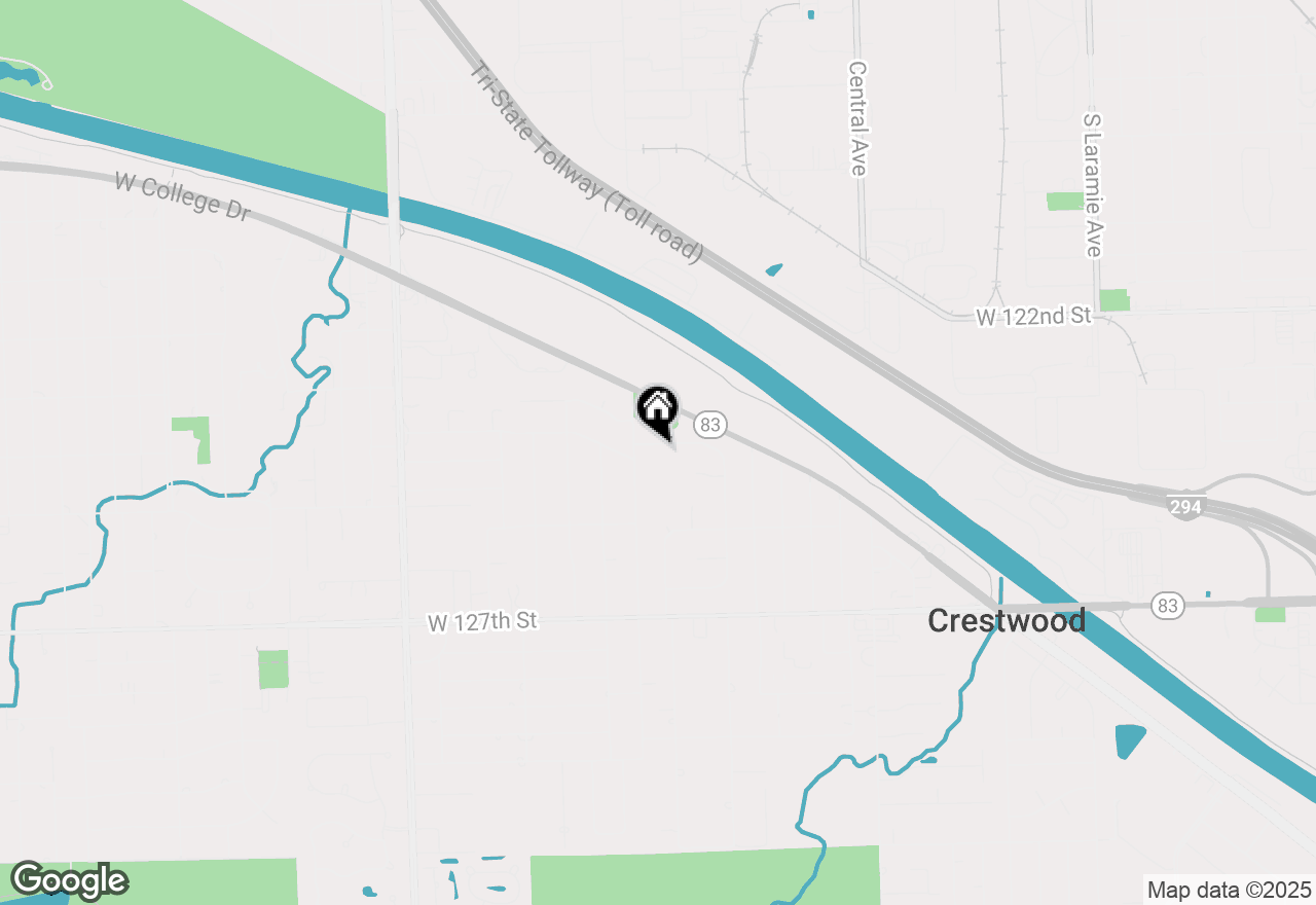 Map of 5943 W 124th Street, Alsip, IL 60803