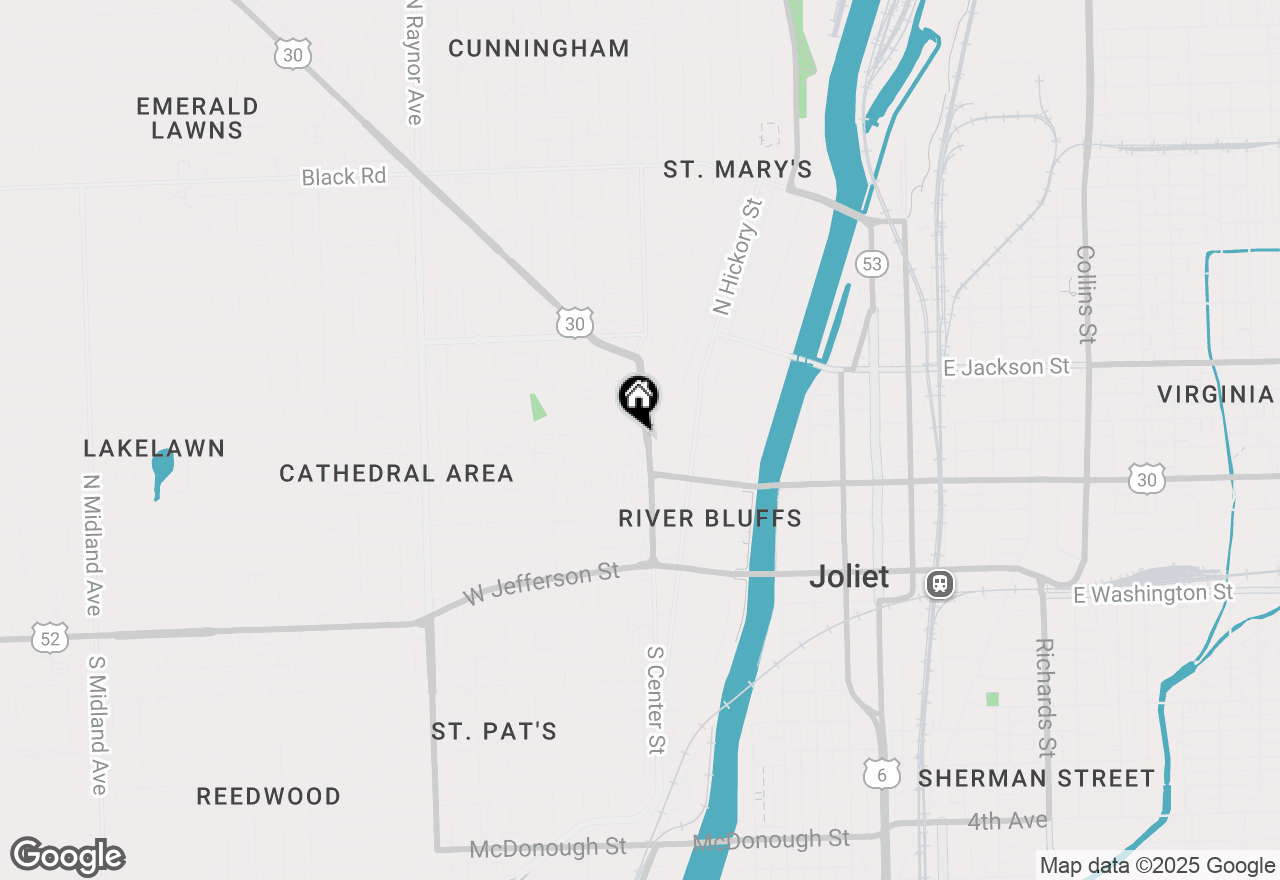 Map of 415 Buell Avenue, Joliet, IL 60435