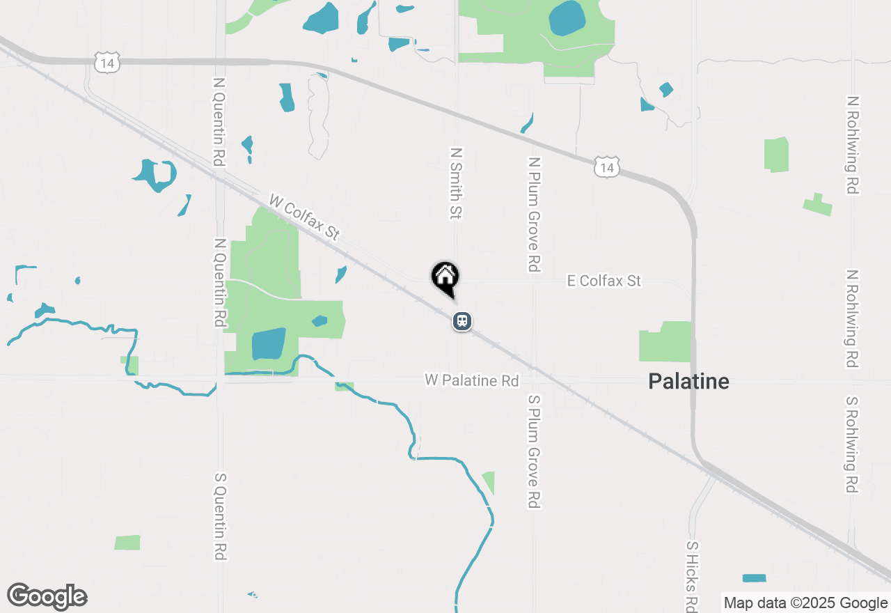 Map of 180 N Smith Street, Palatine, IL 60067