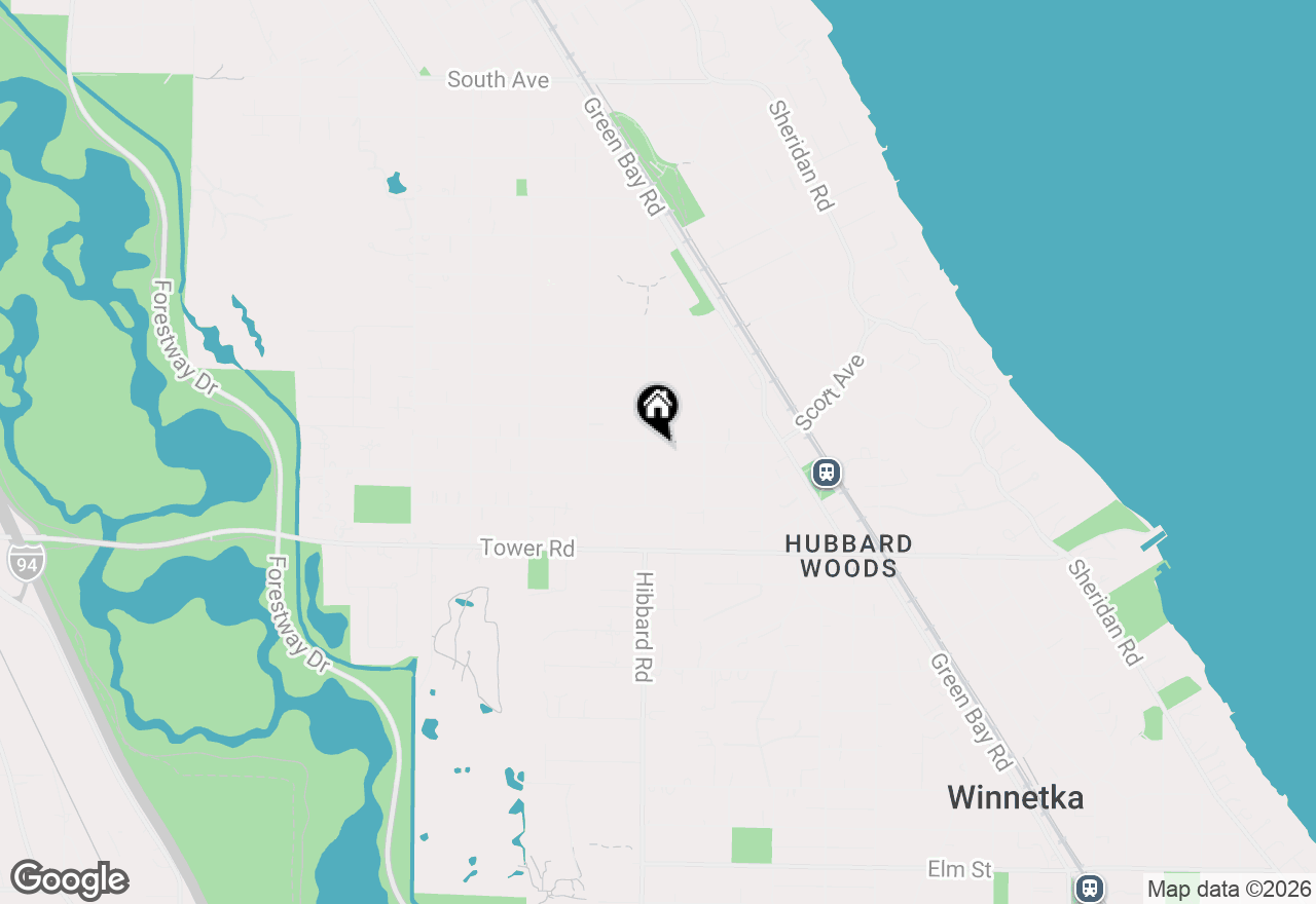 Map of 1258 Scott Avenue, Winnetka, IL 60093