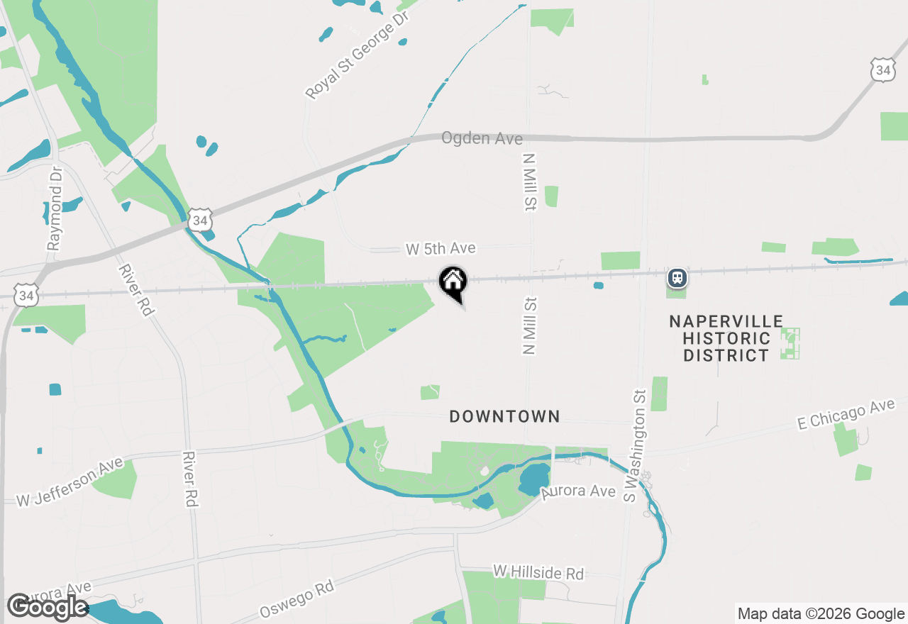Map of 219 N Fremont Street, Naperville, IL 60540