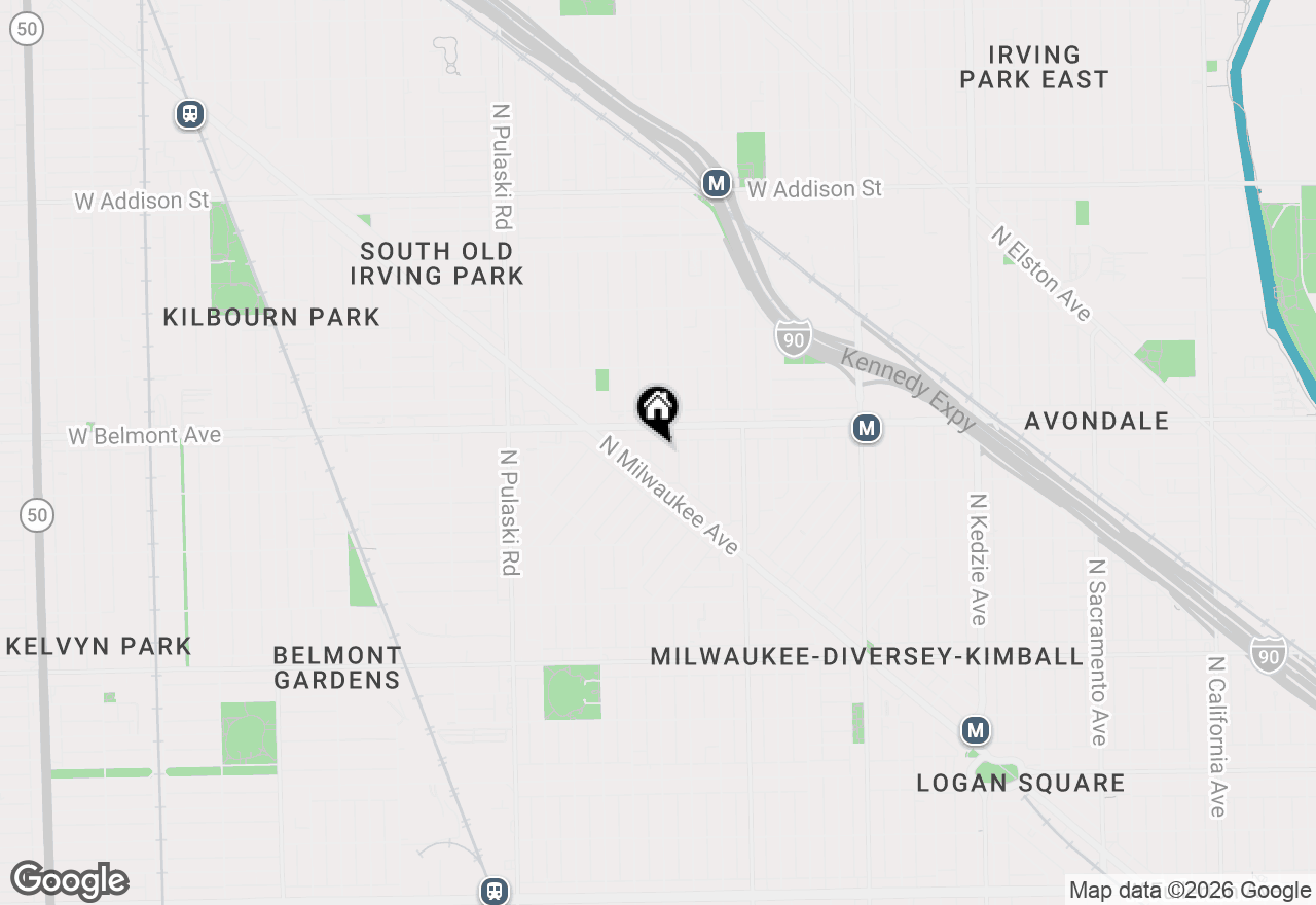 Map of (Address confidential), Chicago, Illinois 60618