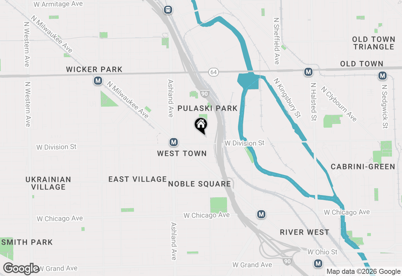 Map of 1217 N Cleaver Street #3, Chicago, IL 60622