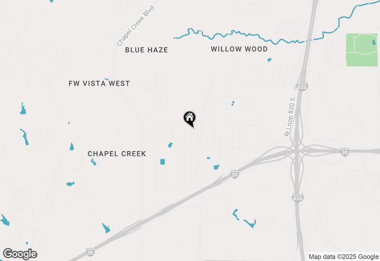 Map of 9828 Huntersville Trail, Fort Worth, TX 76108