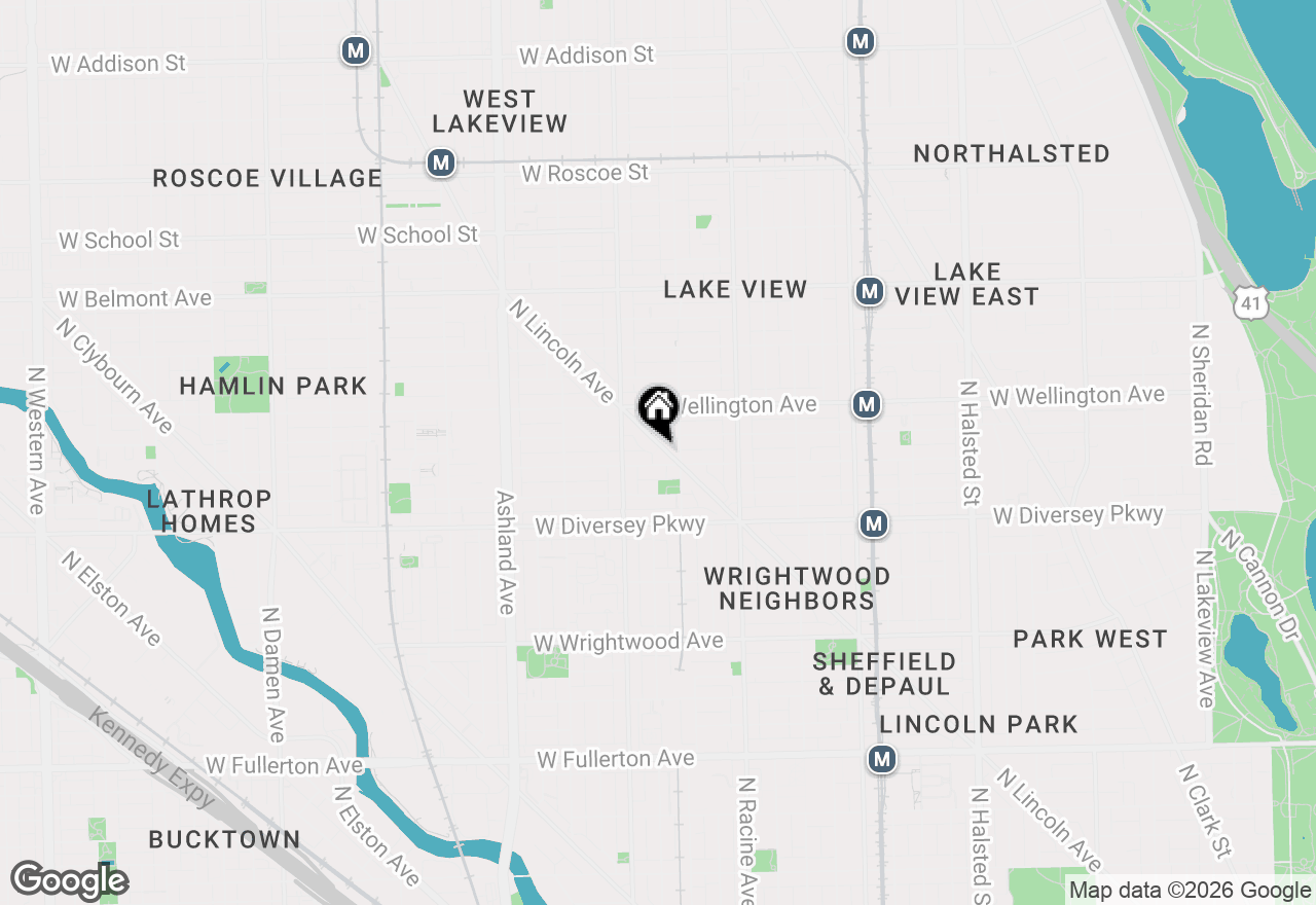 Map of 2918 N Lincoln Avenue #2R, Chicago, IL 60657