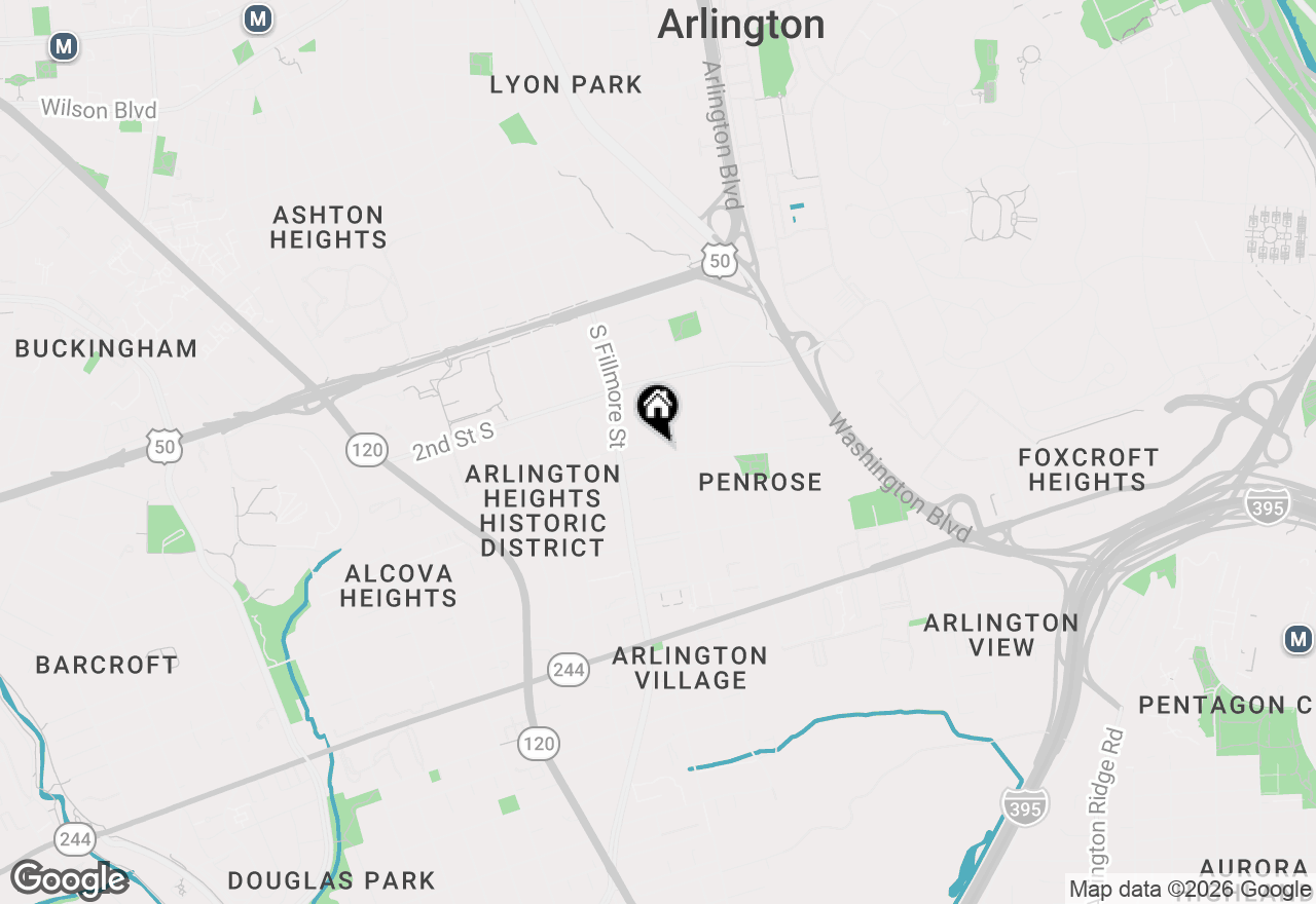 Map of 2520 5th Street S, Arlington, VA 22204