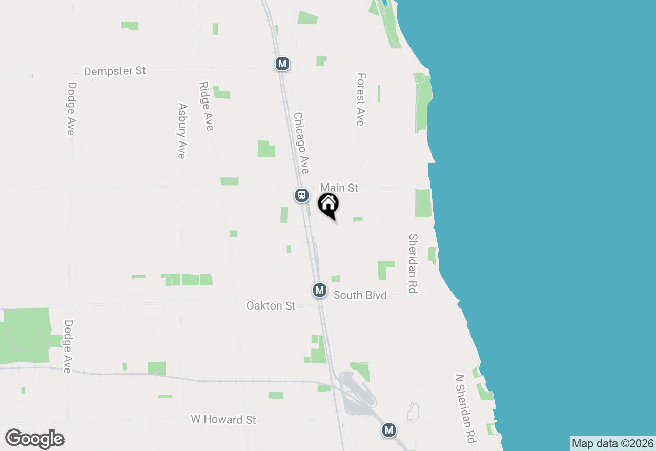 Map of 736 Hinman Avenue #2E, Evanston, IL 60202