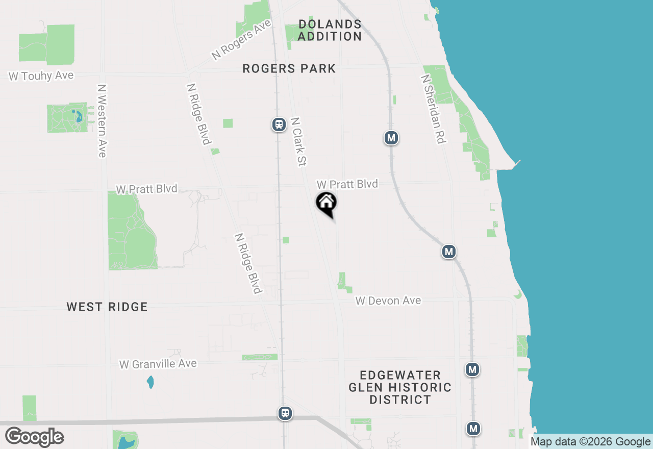 Map of 1622 W Wallen Avenue #2S, Chicago, IL 60626