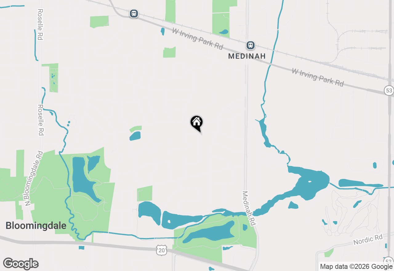 Map of 6N342 Linden Avenue, Medinah, IL 60157