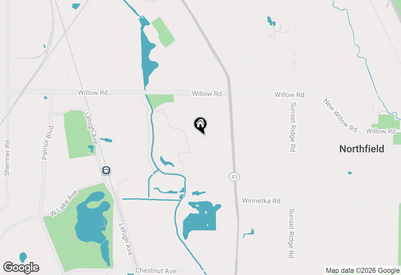 Map of 1808 Dunhill Circle, Glenview, IL 60025