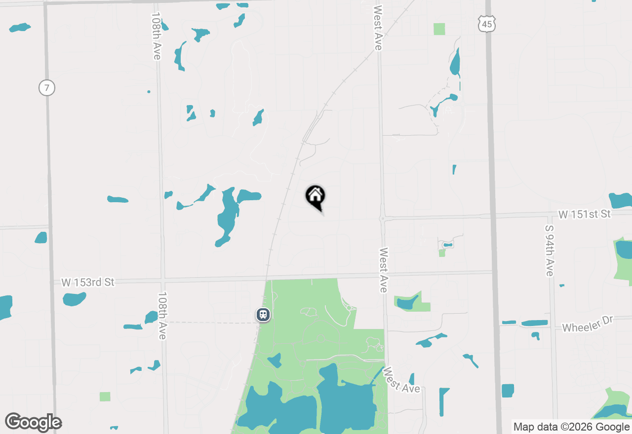 Map of 10228 W 151st Street, Orland Park, IL 60462