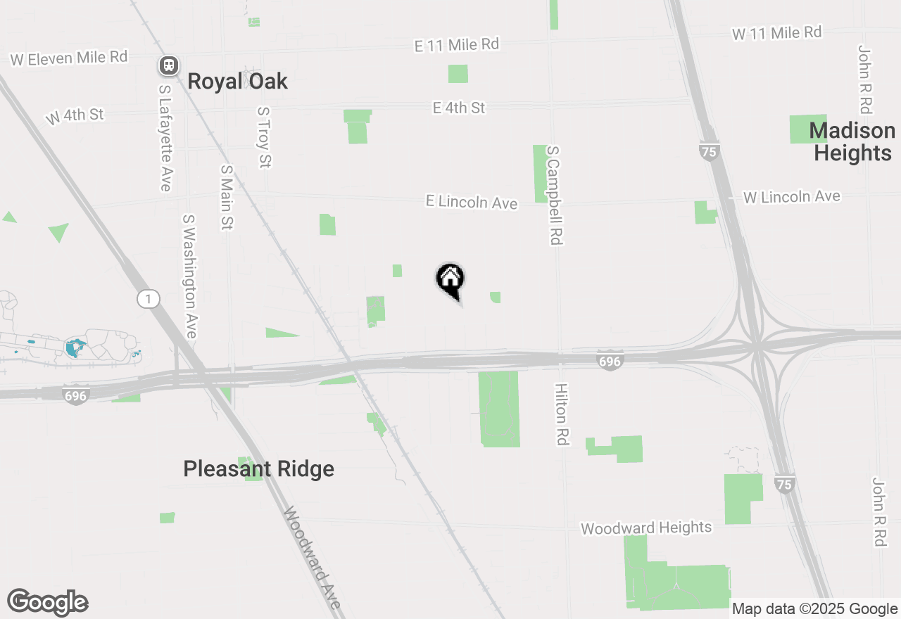 Map of 1325 Cherokee Avenue, Royal Oak, MI 48067