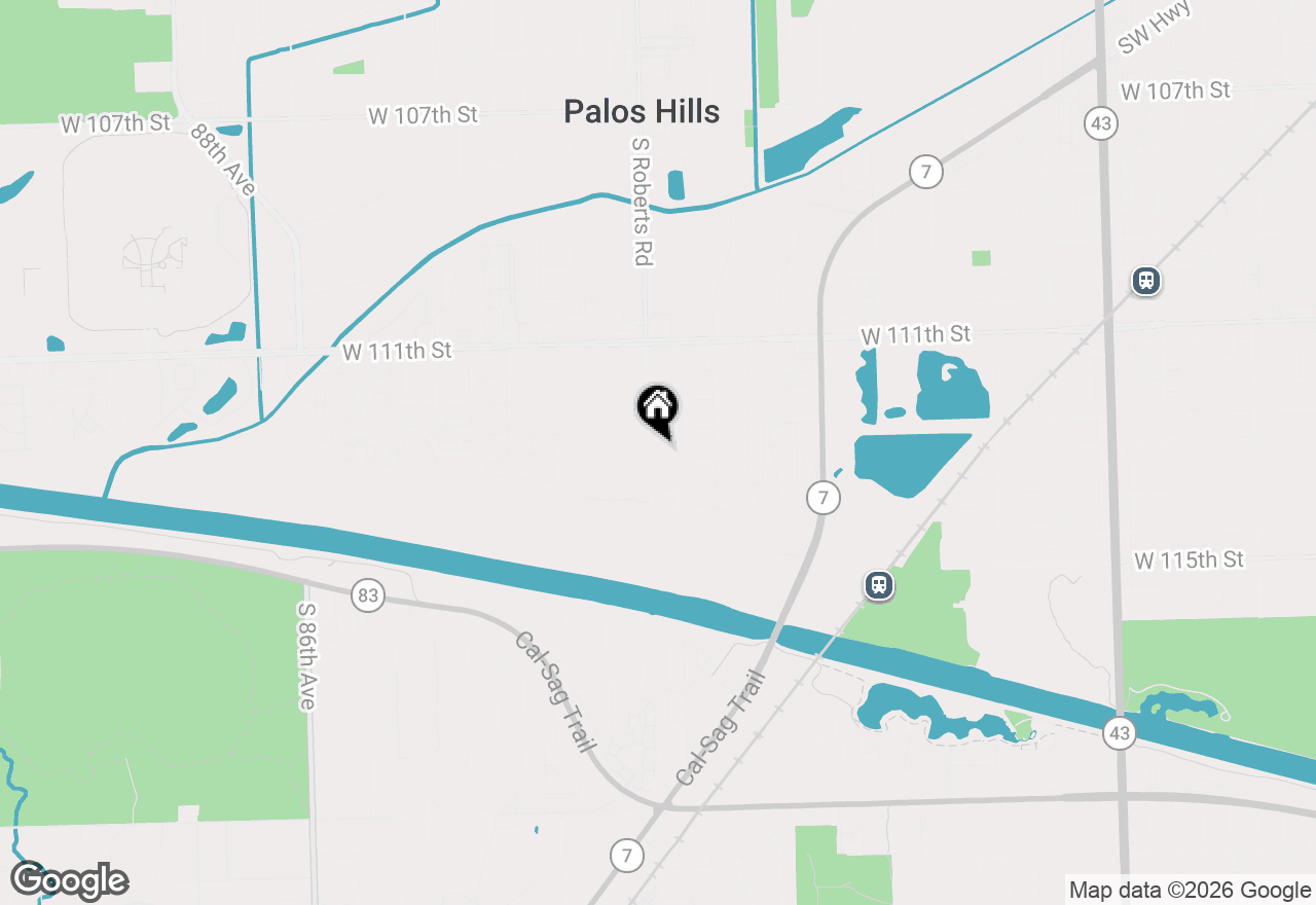 Map of 11277 S Roberts Road #E, Palos Hills, IL 60465