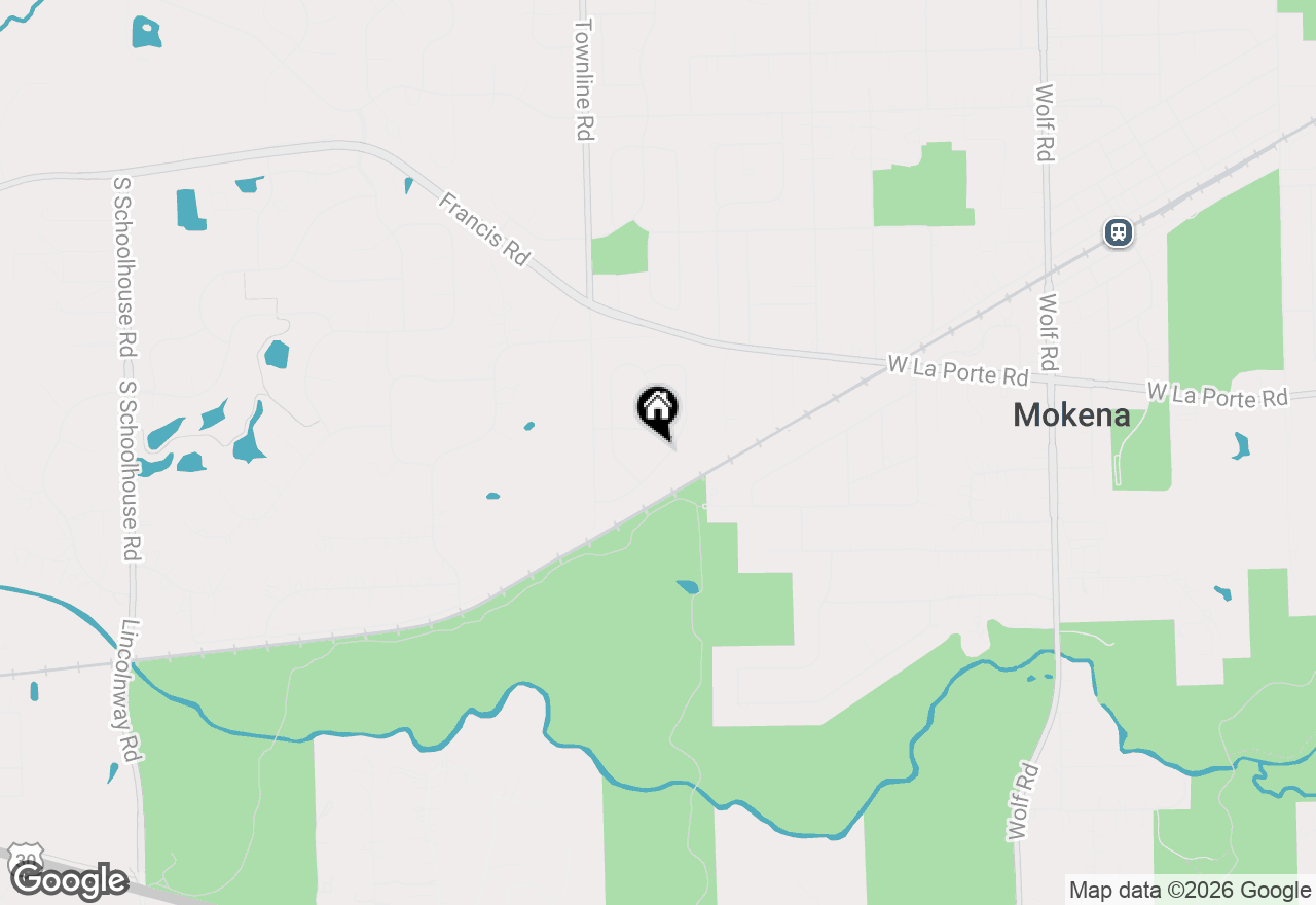 Map of 20102 Oakwood Drive, Mokena, IL 60448