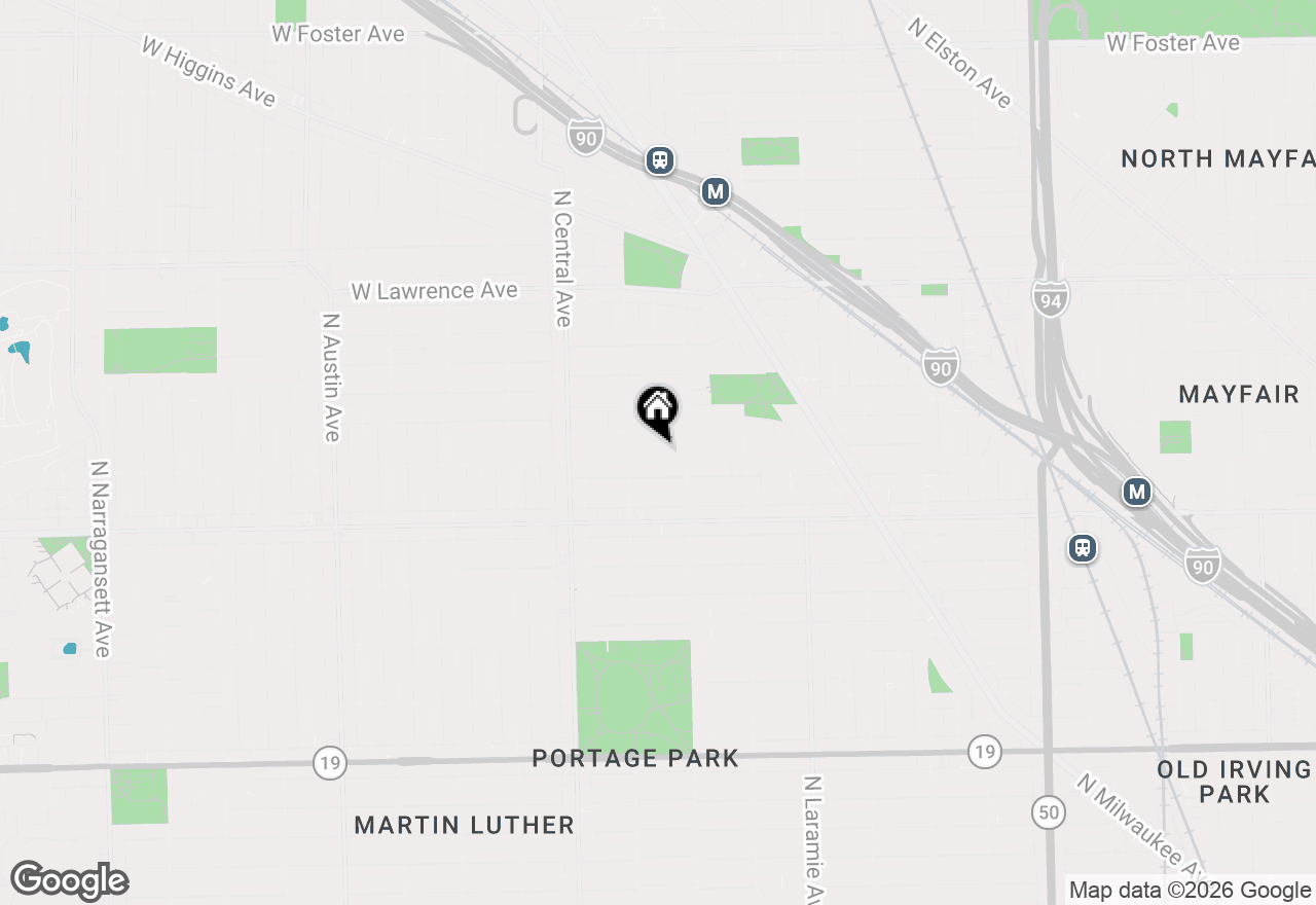 Map of 5428 W Sunnyside Avenue, Chicago, IL 60630