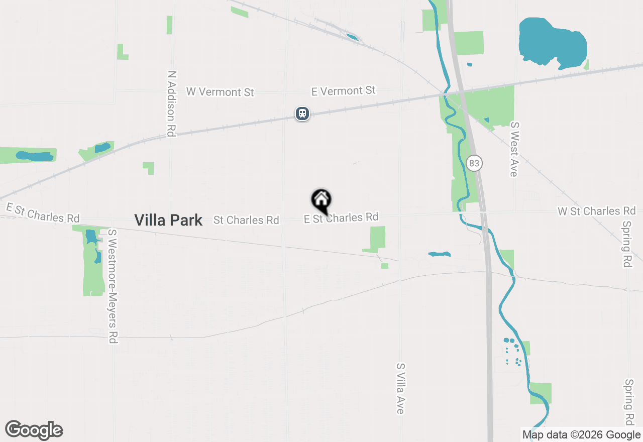 Map of 109 E St Charles, Villa Park, IL 60181