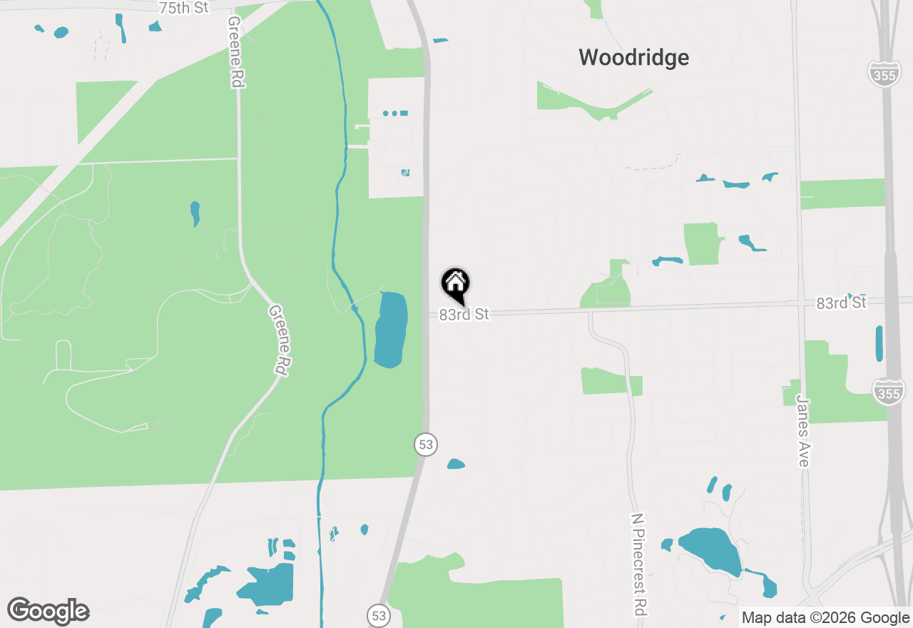 Map of 3425 83rd Street #D8, Woodridge, IL 60517