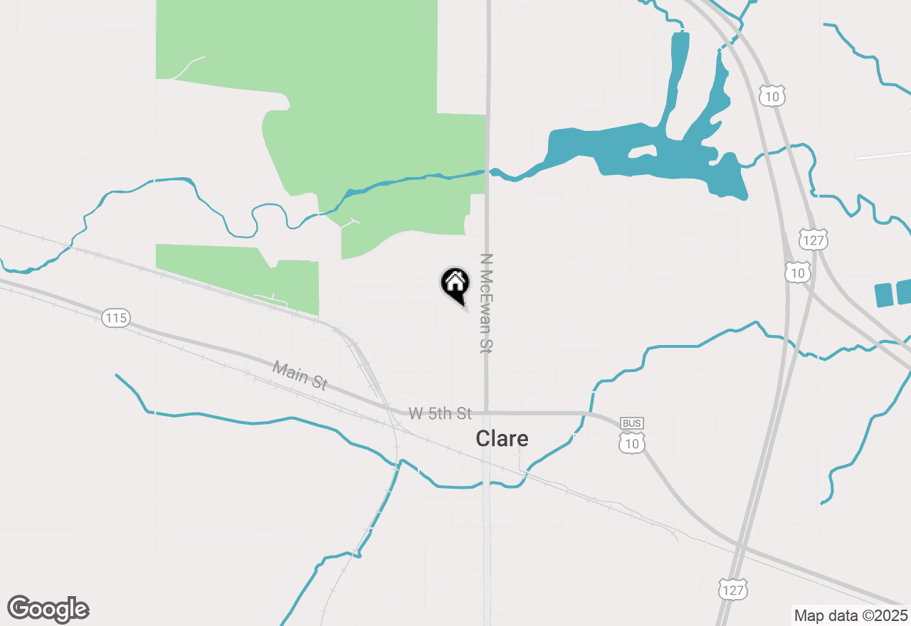 Map of 115 John R Street, Clare, MI 48617