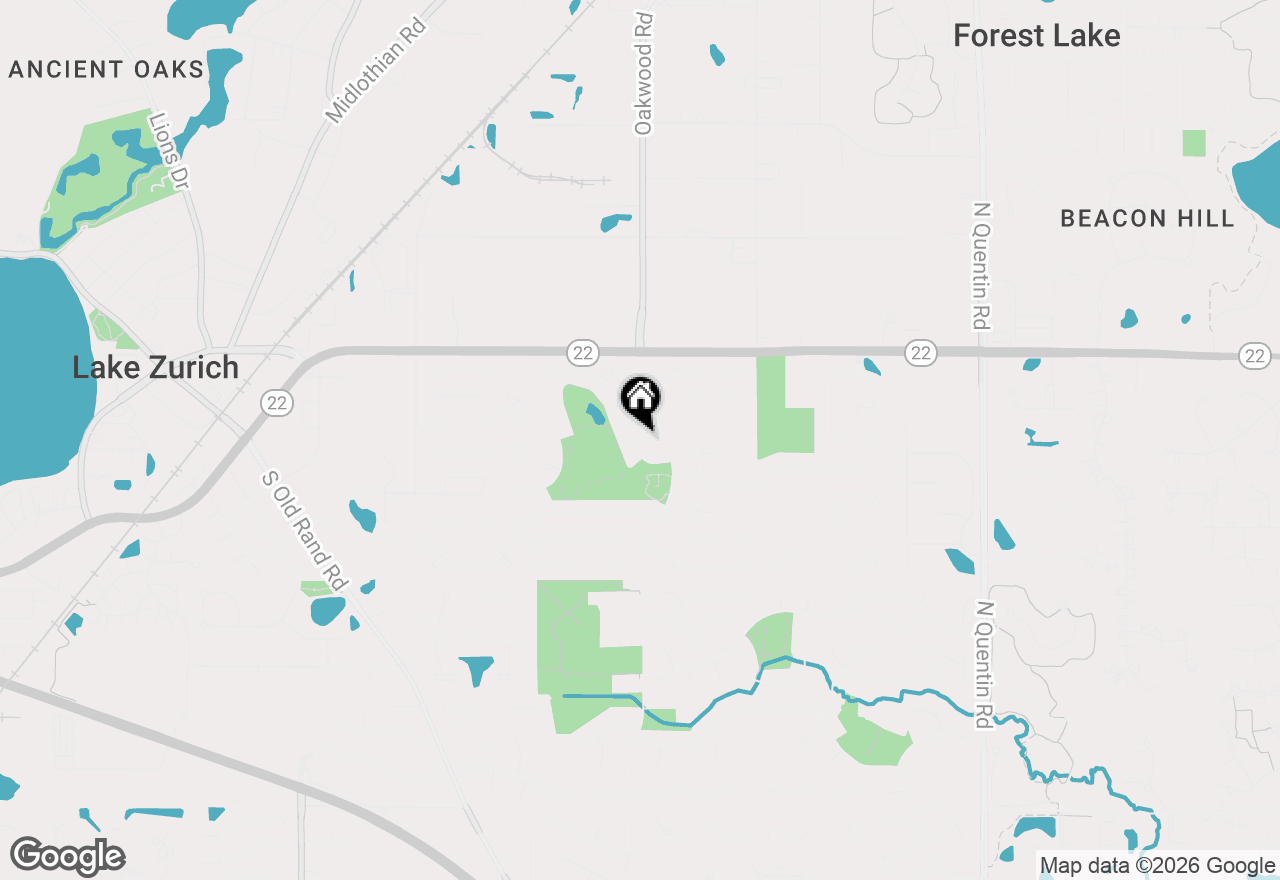 Map of 170 Burr Oak Drive, Lake Zurich, IL 60047