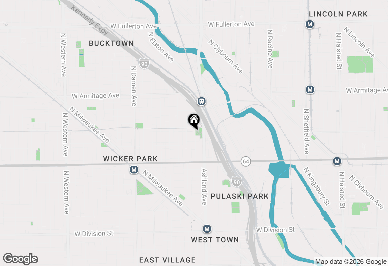 Map of 1740 N Marshfield Avenue #8, Chicago, IL 60622