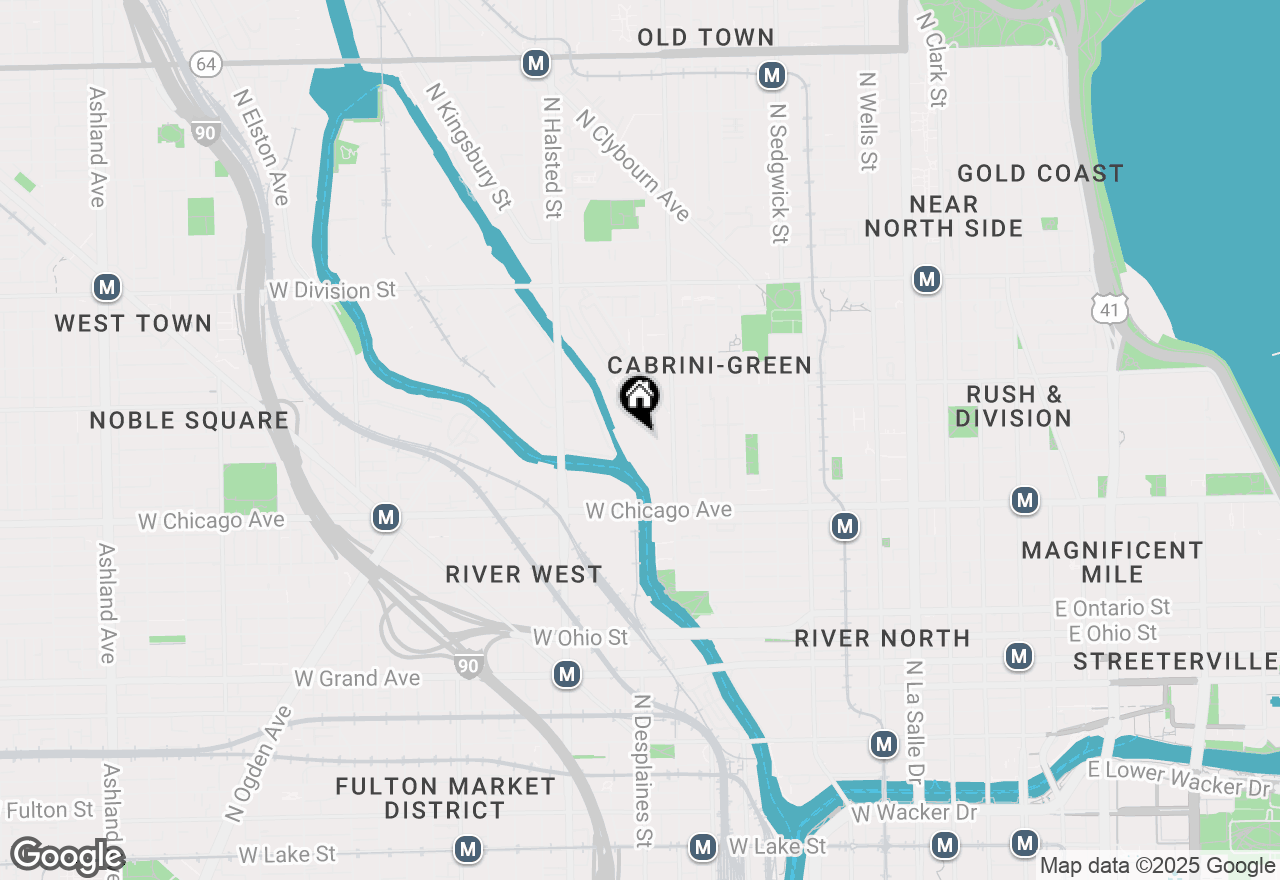 Map of 900 N Kingsbury Street #844, Chicago, IL 60610