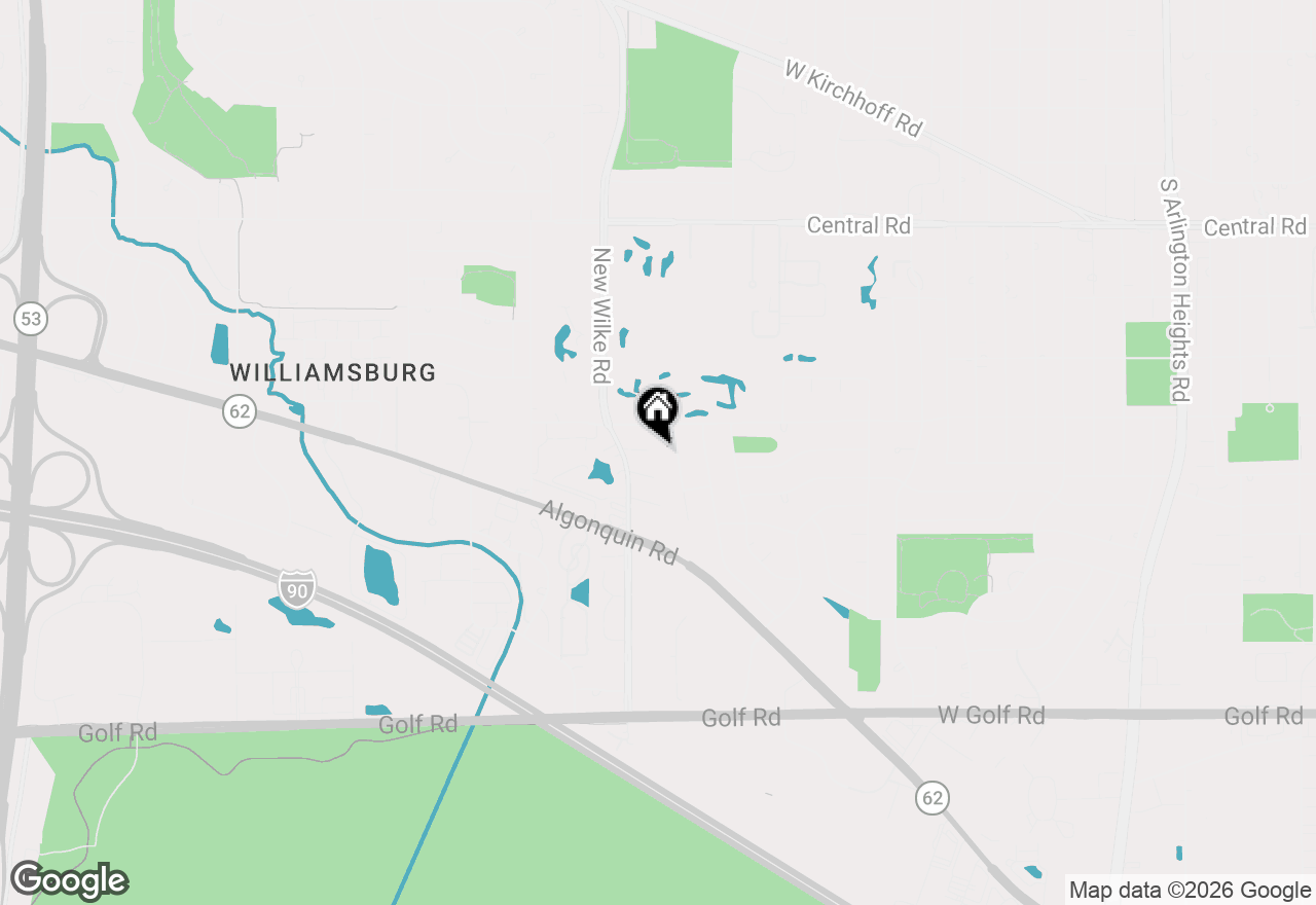 Map of 1411 W Allison Court, Arlington Heights, IL 60005
