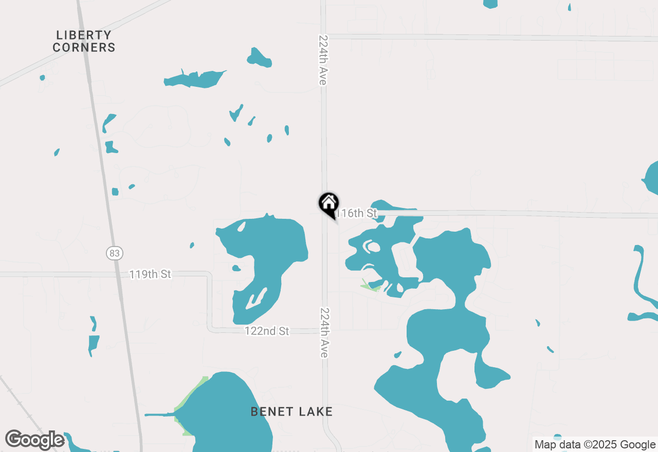 Map of 11621 224th Ave, Bristol, WI 53104