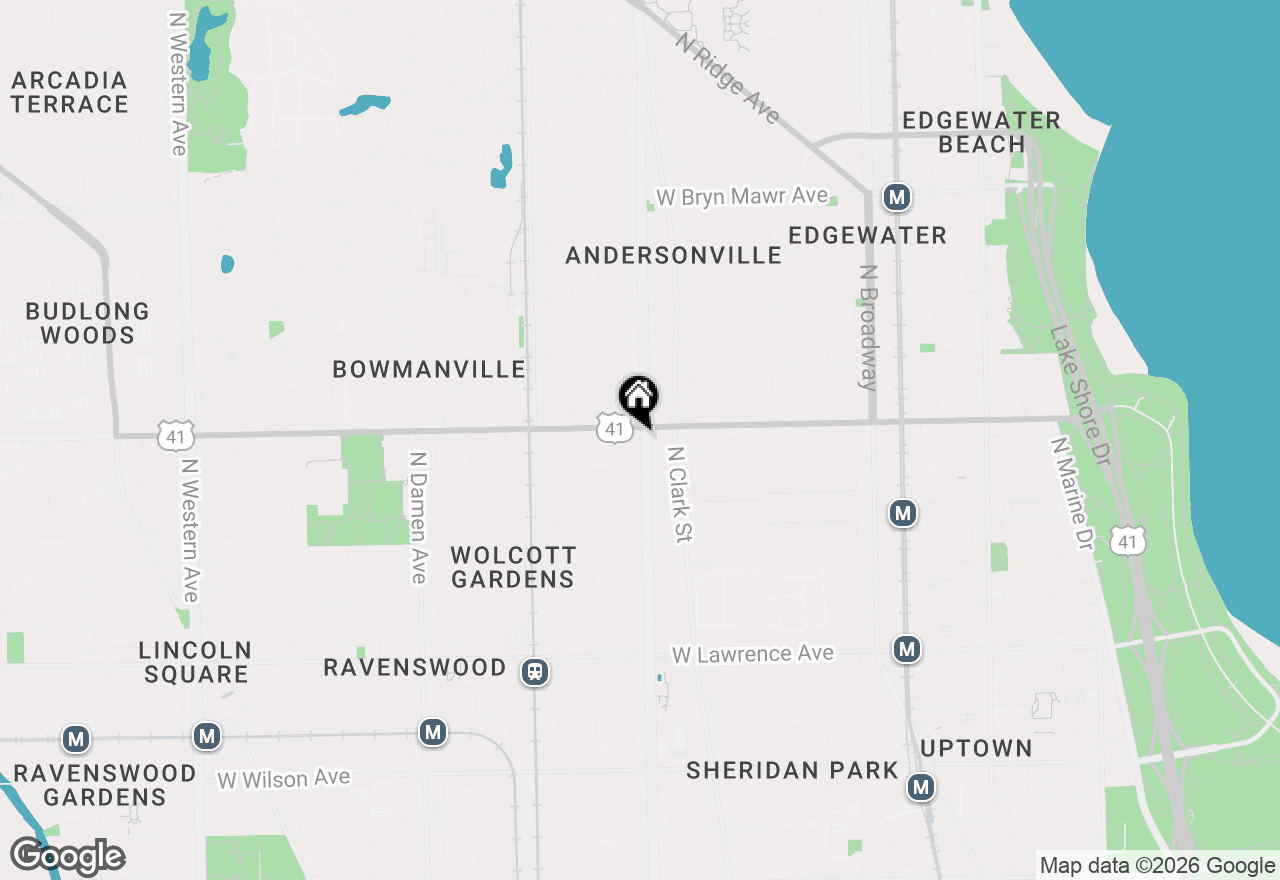 Map of 5148 N Ashland Avenue #1, Chicago, IL 60640