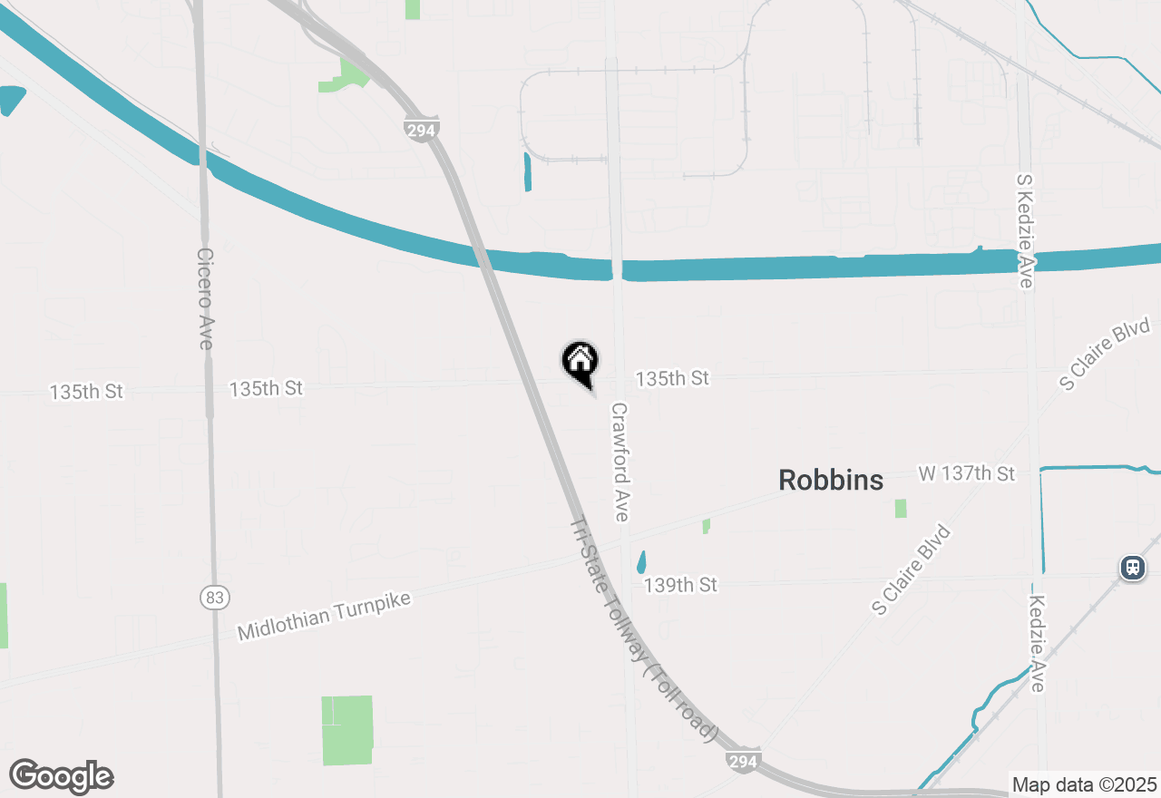 Map of 4114 W 135th Place, Robbins, IL 60472