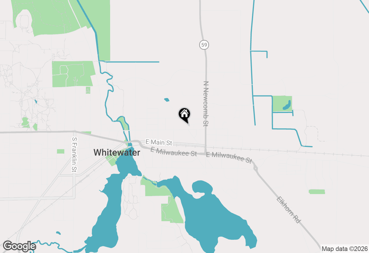 Map of 546 E North Street, Whitewater, WI 53190