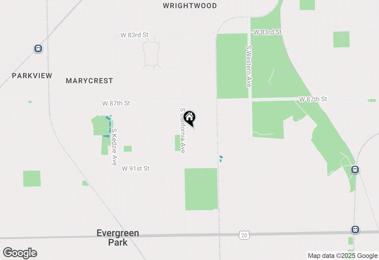 Map of 8846 S Fairfield Avenue, Evergreen Park, IL 60805