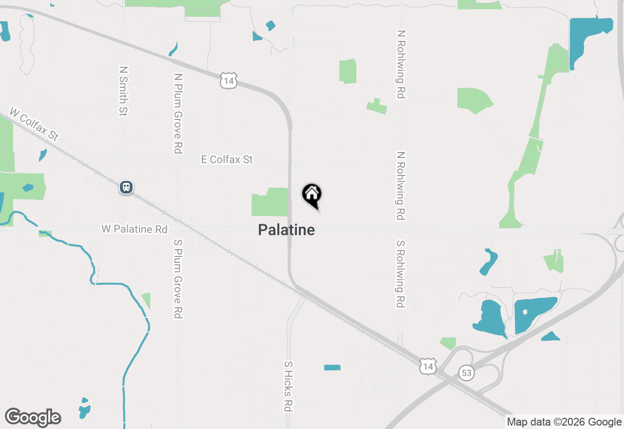 Map of 29 N Linden Avenue, Palatine, IL 60074