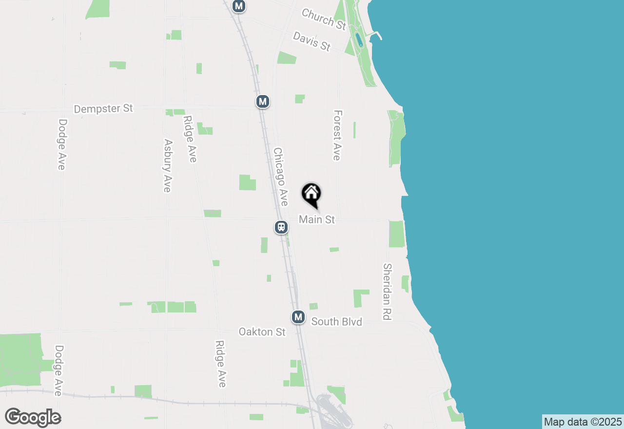 Map of 901 Hinman Avenue #2C, Evanston, IL 60202